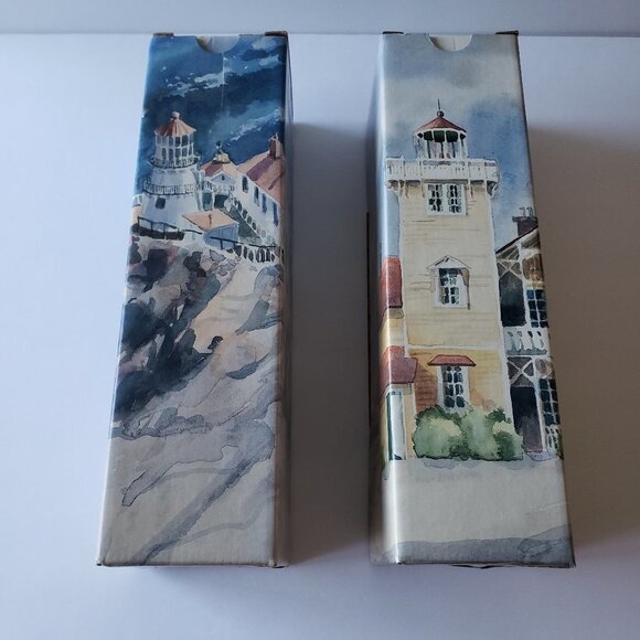 Lighthouse Wine Cardboard Gift Boxes (set of 2) - Picture 1 of 7